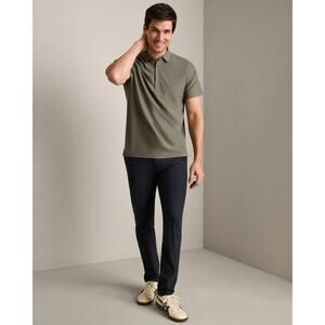 Rhone Regatta Pique Polo-Smokey Olive Men's Small
